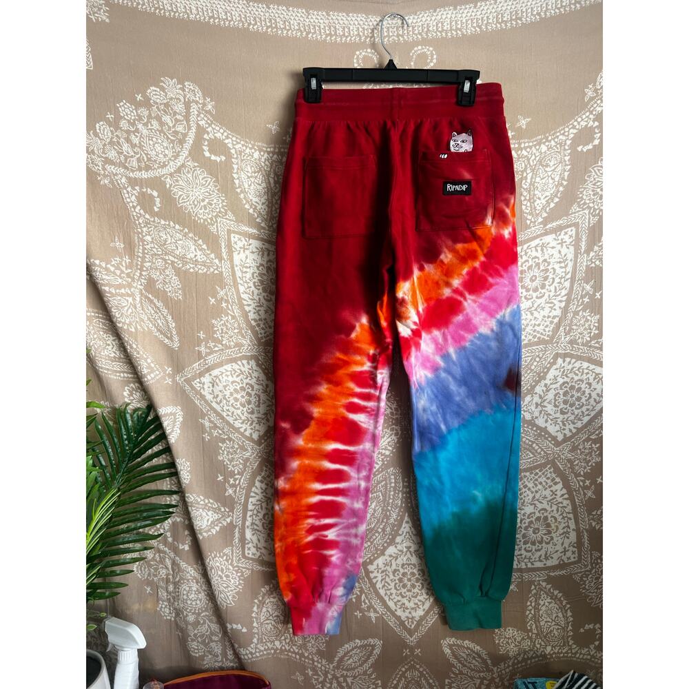 RIPNDIP OG PRISMA EMBROIDERED SWEATPANTS (RED TIE DYE) - Picture 9 of 11